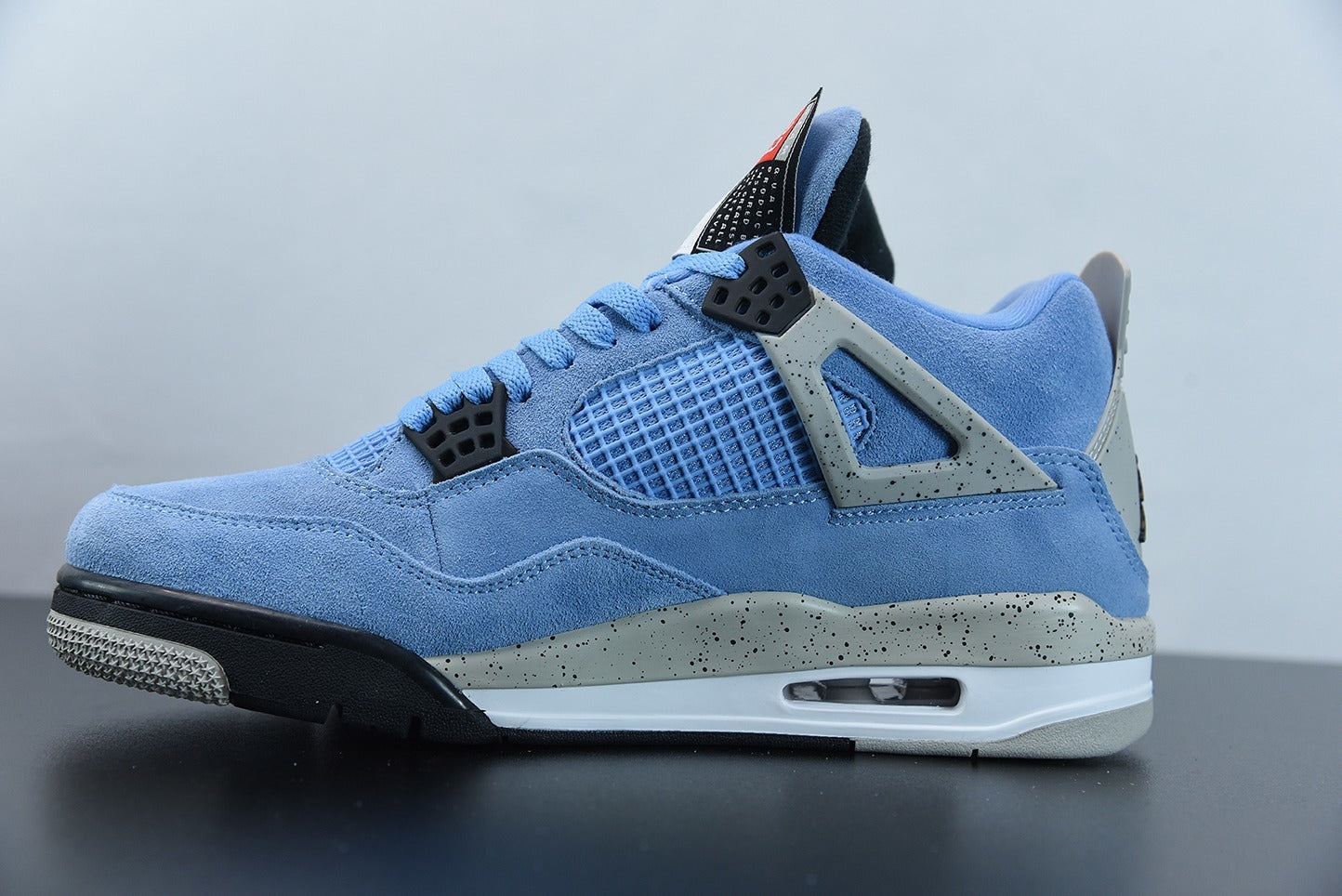 Jordan 4 cheap blue suede