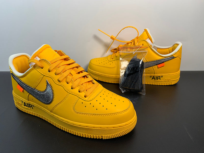 Air Force 1 x OFF-WHITE University Gold Sneakers/Shoes DD1876-700 (US 11)